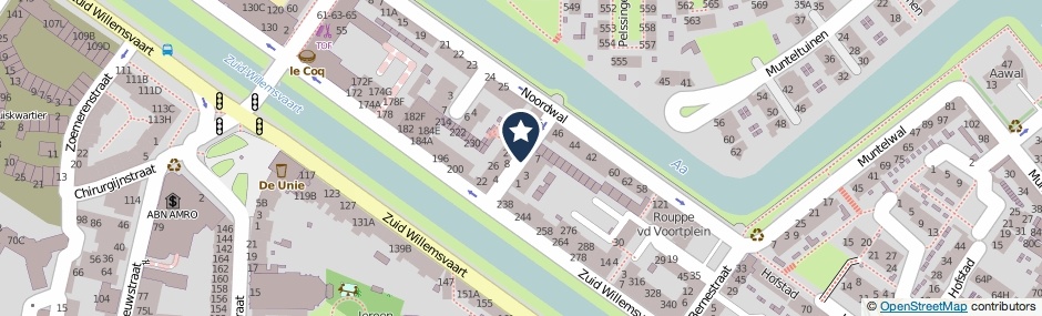 Kaartweergave Kanaalstraat in Den Bosch