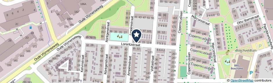 Kaartweergave Lorentzstraat 21 in Den Bosch