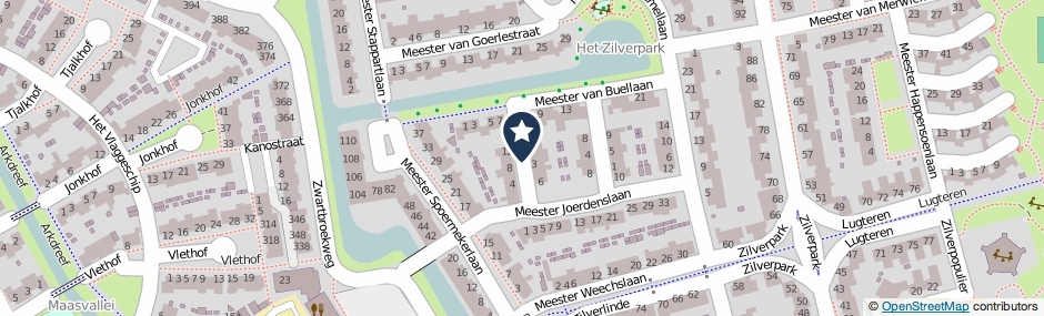 Kaartweergave Meester Van Oeffelstraat in Den Bosch