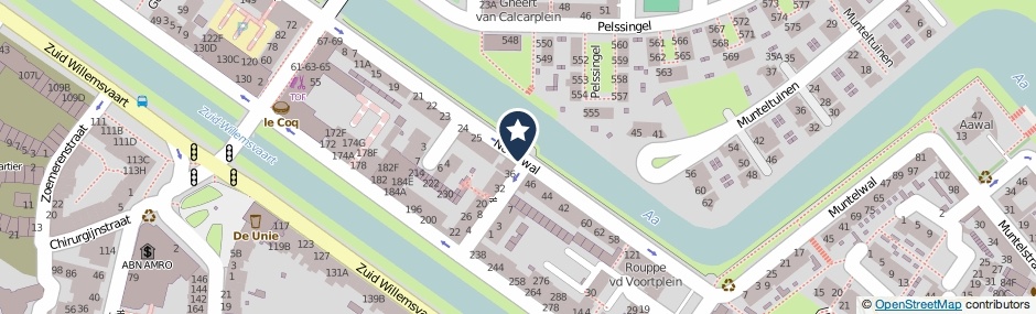 Kaartweergave Noordwal in Den Bosch