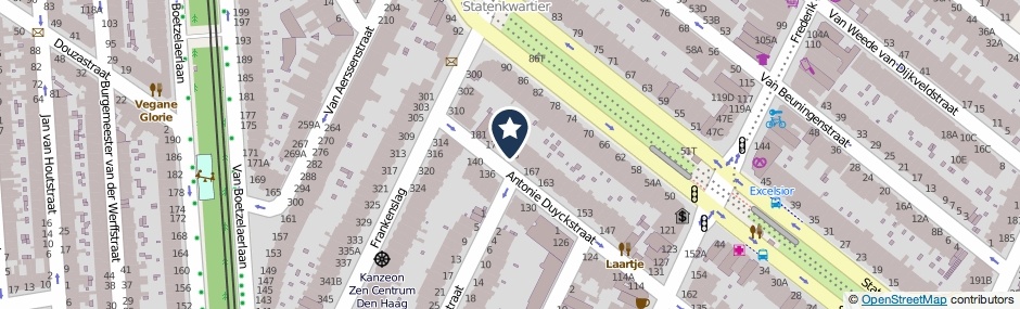 Kaartweergave Antonie Duyckstraat 173 in Den Haag