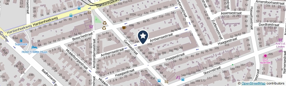 Kaartweergave Arnhemsestraat in Den Haag