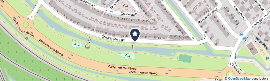 Kaartweergave Graskarpersingel in Den Haag