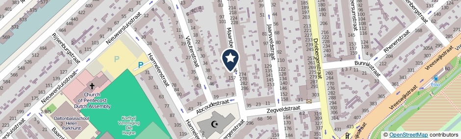 Kaartweergave Maarsbergenstraat 149 in Den Haag