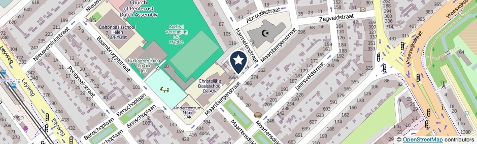 Kaartweergave Maarsbergenstraat 167-A in Den Haag