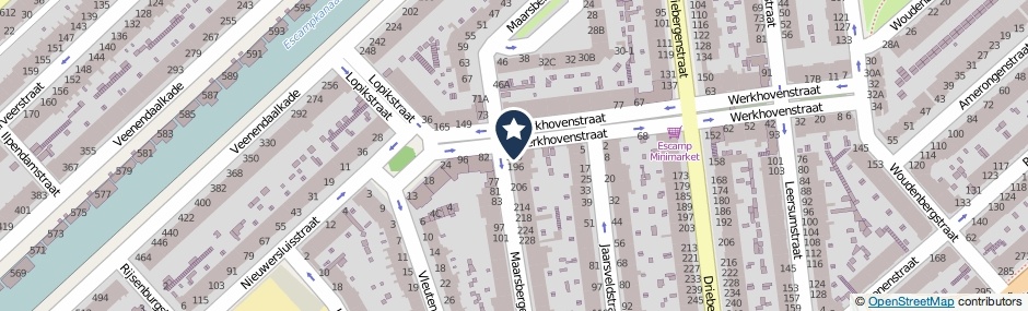 Kaartweergave Maarsbergenstraat 192 in Den Haag