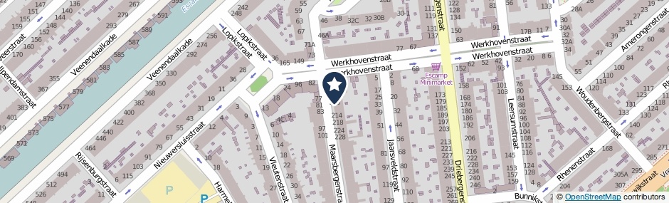 Kaartweergave Maarsbergenstraat 208 in Den Haag