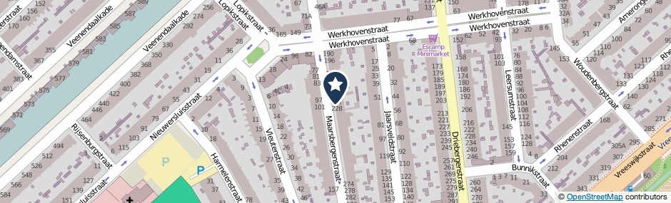 Kaartweergave Maarsbergenstraat 226 in Den Haag