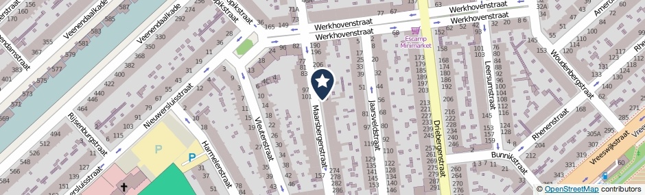 Kaartweergave Maarsbergenstraat 228 in Den Haag