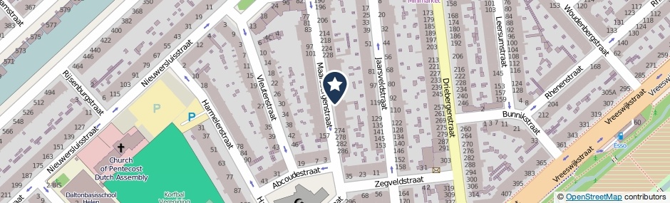 Kaartweergave Maarsbergenstraat 258 in Den Haag