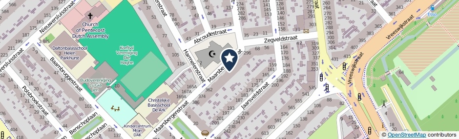 Kaartweergave Maarsbergenstraat 328 in Den Haag