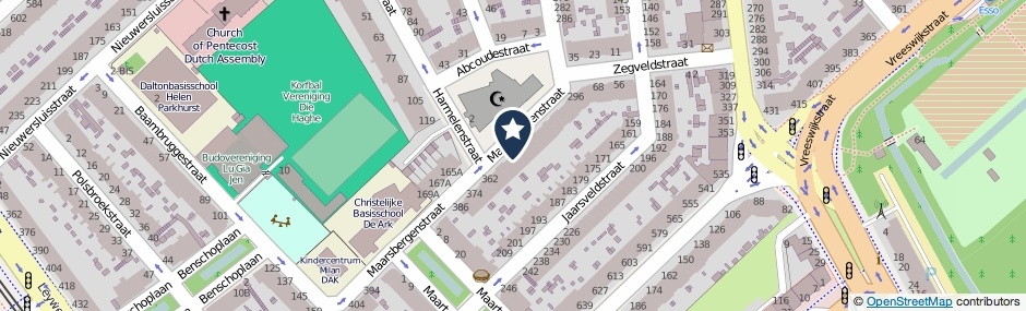 Kaartweergave Maarsbergenstraat 346 in Den Haag