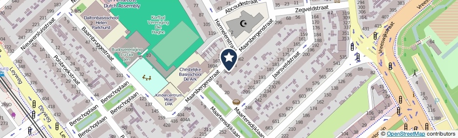 Kaartweergave Maarsbergenstraat 382 in Den Haag