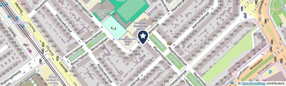 Kaartweergave Maarsbergenstraat 388 in Den Haag