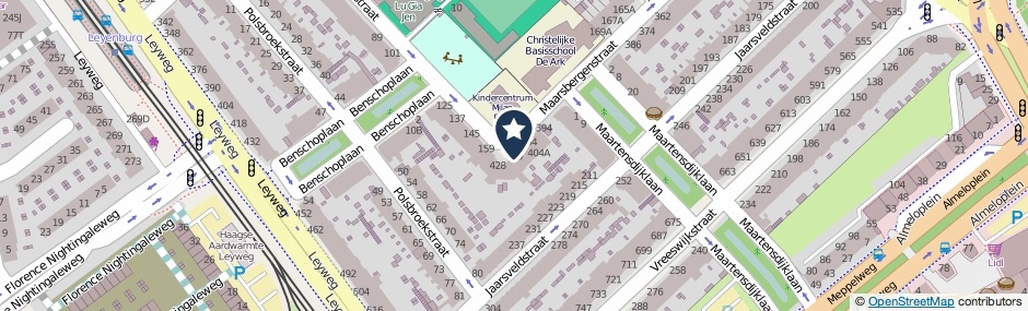 Kaartweergave Maarsbergenstraat 418 in Den Haag