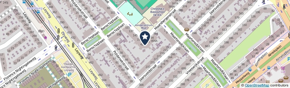 Kaartweergave Maarsbergenstraat 424 in Den Haag