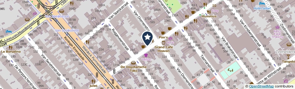 Kaartweergave Prins Hendrikstraat 131-A in Den Haag