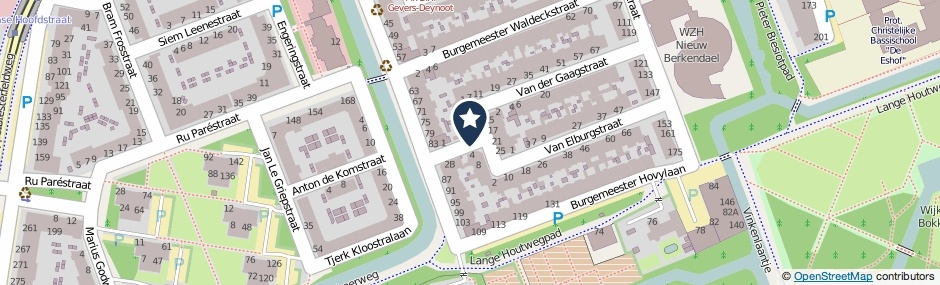 Kaartweergave Quarlesstraat in Den Haag