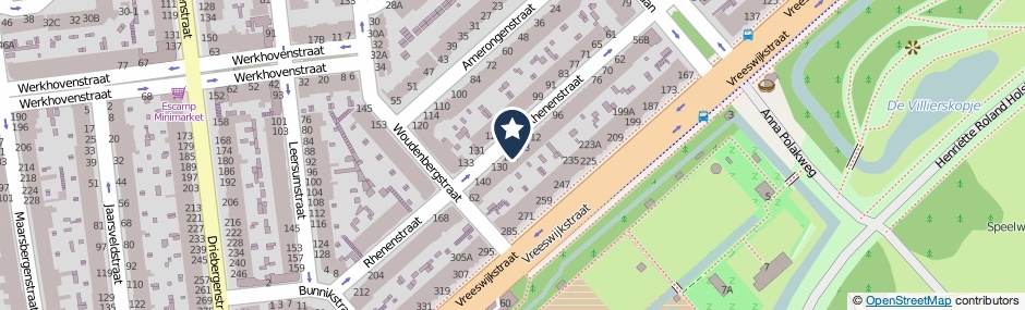 Kaartweergave Rhenenstraat 122 in Den Haag