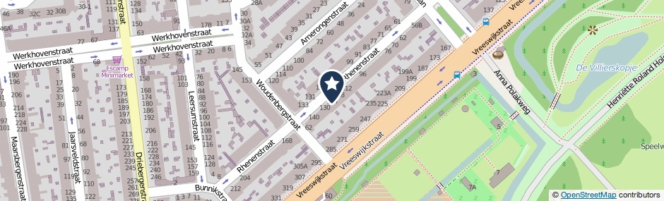Kaartweergave Rhenenstraat 124 in Den Haag