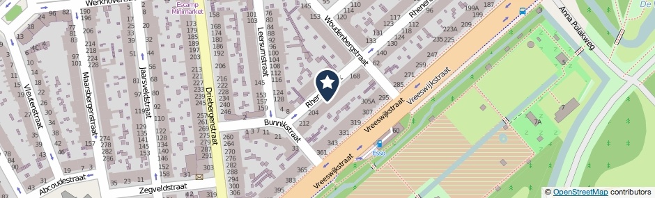 Kaartweergave Rhenenstraat 194 in Den Haag