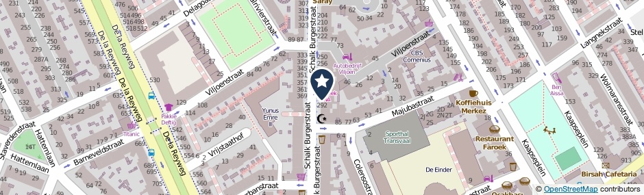 Kaartweergave Schalk Burgerstraat 290 in Den Haag
