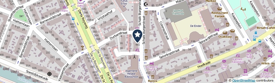 Kaartweergave Schalk Burgerstraat 453 in Den Haag