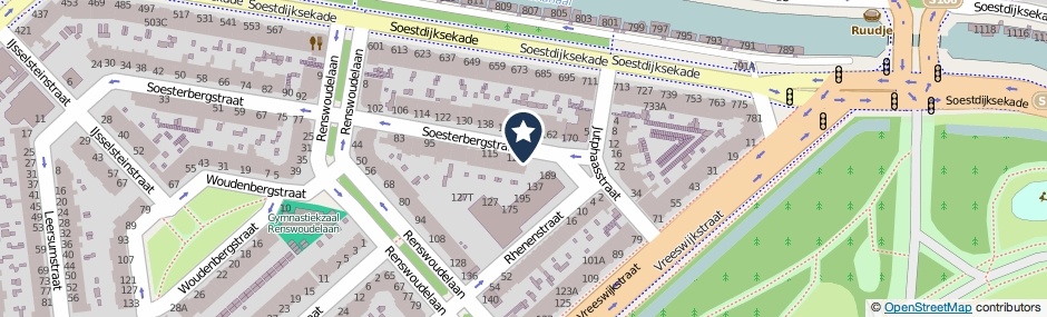 Kaartweergave Soesterbergstraat 123 in Den Haag