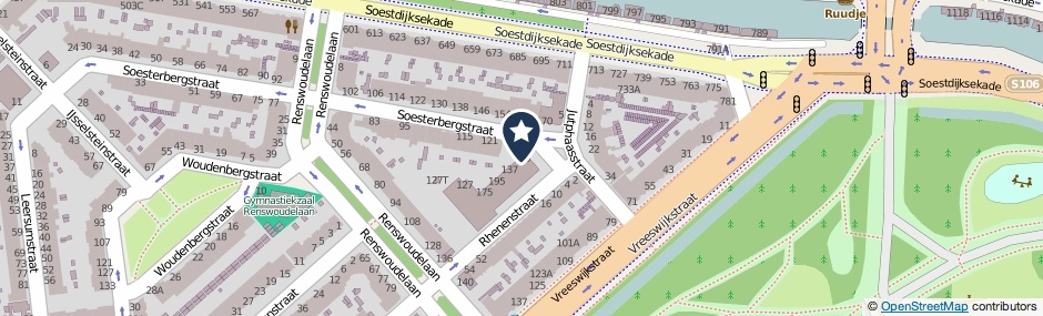 Kaartweergave Soesterbergstraat 163 in Den Haag