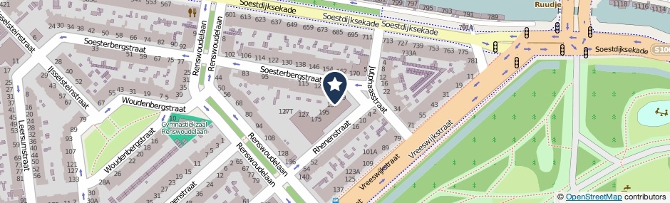 Kaartweergave Soesterbergstraat 185 in Den Haag