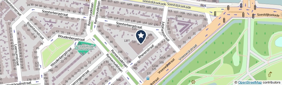 Kaartweergave Soesterbergstraat 197 in Den Haag