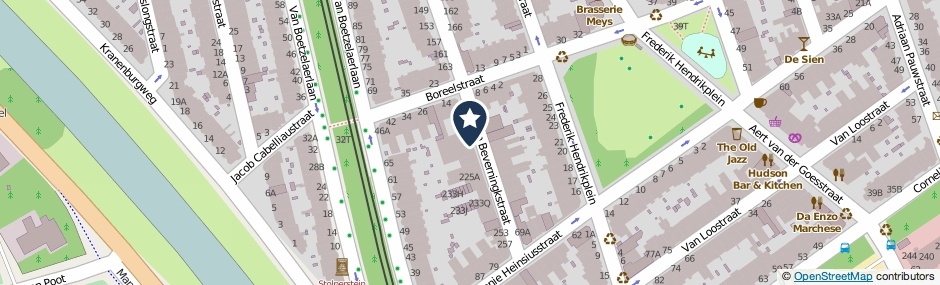Kaartweergave Van Beverningkstraat 207 in Den Haag