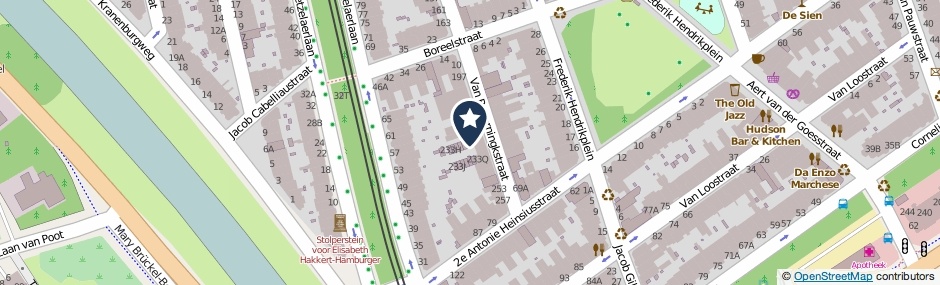 Kaartweergave Van Beverningkstraat 233-B in Den Haag