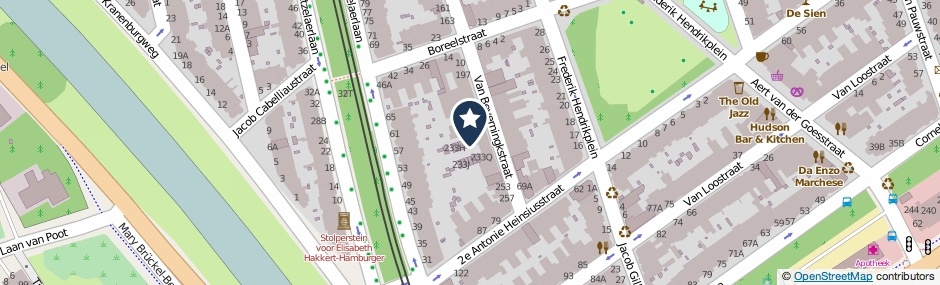 Kaartweergave Van Beverningkstraat 233-C in Den Haag