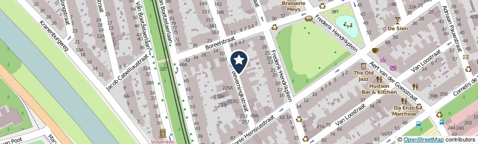 Kaartweergave Van Beverningkstraat 260 in Den Haag
