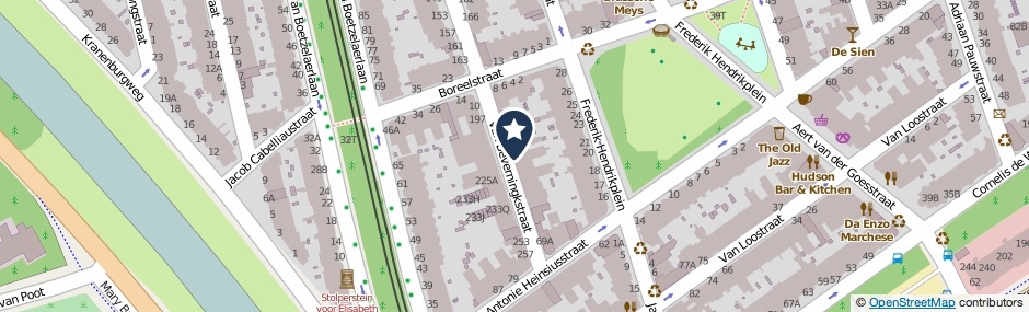 Kaartweergave Van Beverningkstraat 262 in Den Haag