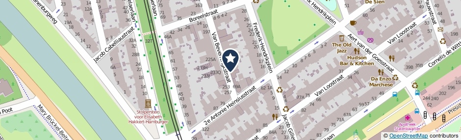 Kaartweergave Van Beverningkstraat 290 in Den Haag