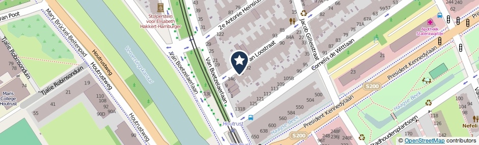 Kaartweergave Van Loostraat 138 in Den Haag