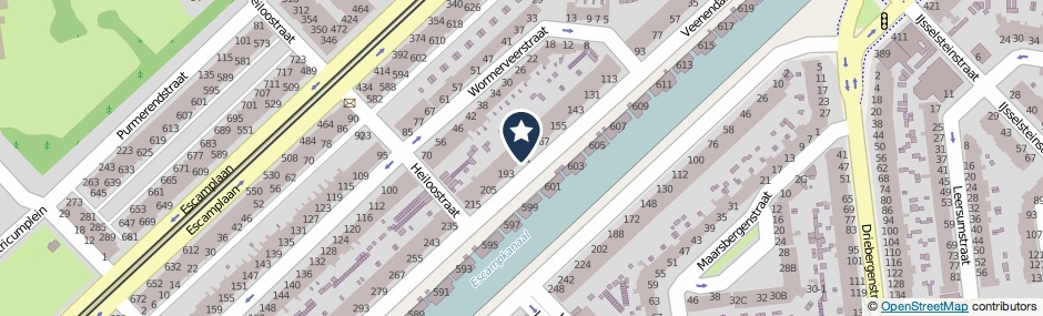Kaartweergave Veenendaalkade 181 in Den Haag
