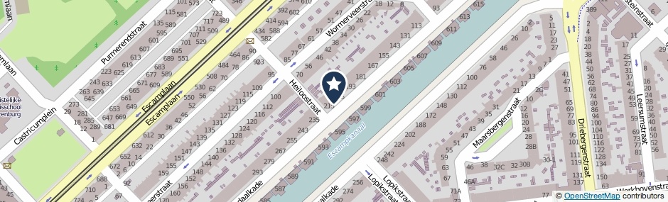 Kaartweergave Veenendaalkade 213 in Den Haag