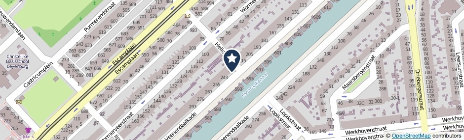 Kaartweergave Veenendaalkade 225 in Den Haag