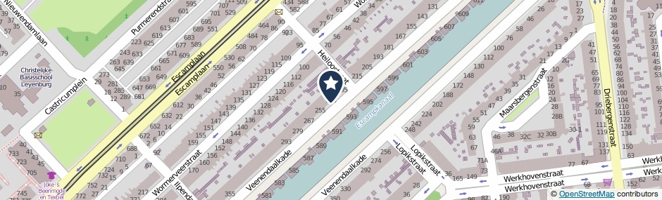 Kaartweergave Veenendaalkade 243 in Den Haag