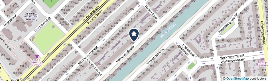 Kaartweergave Veenendaalkade 283 in Den Haag