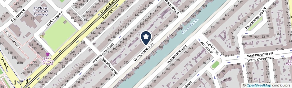 Kaartweergave Veenendaalkade 305 in Den Haag