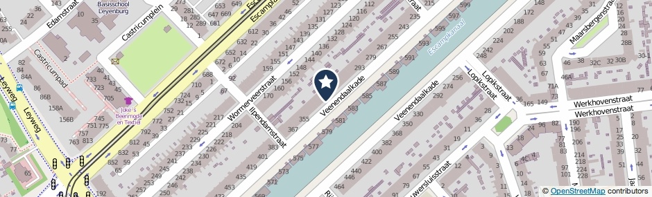 Kaartweergave Veenendaalkade 331 in Den Haag