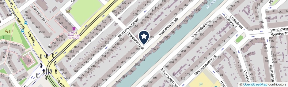Kaartweergave Veenendaalkade 375 in Den Haag