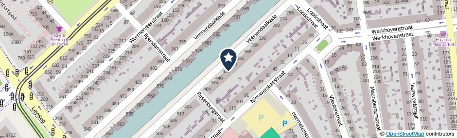 Kaartweergave Veenendaalkade 416 in Den Haag