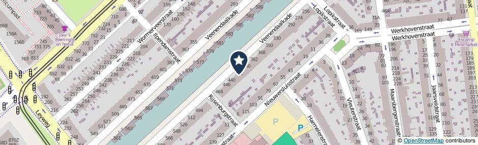 Kaartweergave Veenendaalkade 422 in Den Haag