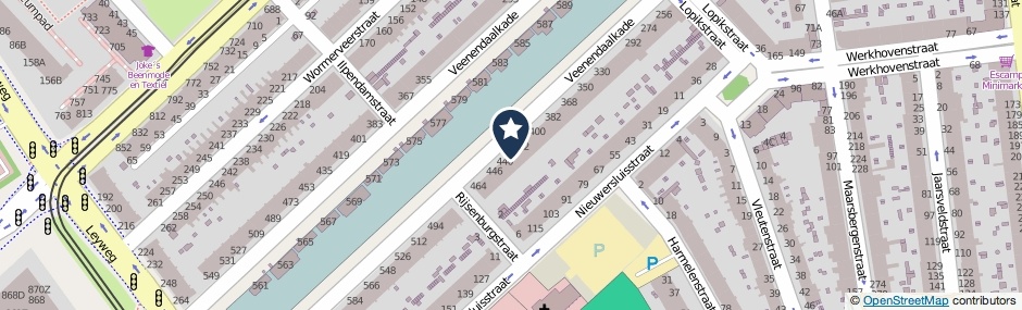 Kaartweergave Veenendaalkade 434 in Den Haag