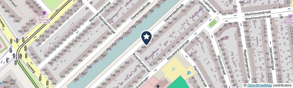 Kaartweergave Veenendaalkade 442 in Den Haag